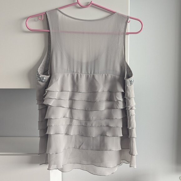 Ruffled sequence sleeveless top - Picture 2 of 4